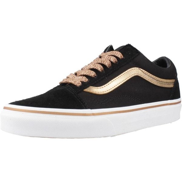 Buty VANS OLD SKOOL MTLC Czarny. Czarne buty trekkingowe Vans, ze skóry, bez zapięcia. Za 384.35 zł.