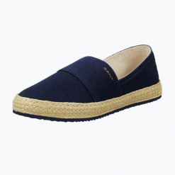 Espadryle damskie GANT Raffiaville. Niebieskie espadryle Gant, bez wzorów, z materiału, eleganckie, bez obcasa. Za 299.99 zł.