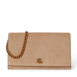 Torebka LAUREN RALPH LAUREN. Brązowe kopertówki Lauren Ralph Lauren, bez wzorów, wizytowe, bez dodatków. Za 949.99 zł.