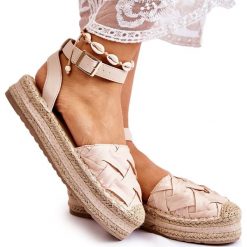 WS1 Damskie Espadryle Sandały Na Platformie Beżowe Susane beżowy. Brązowe sandały WS1, bez wzorów, z gumy, boho, bez obcasa, na platformie, bez zapięcia. Za 89.00 zł.