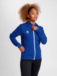 Damska bluza dresowa z kapturem Hummel Authentic Pl. Niebieskie bluzy Hummel, xs, bez wzorów, z dresówki, sportowe, bez ramiączek, z kapturem. Za 253.55 zł.