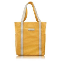 Shopperka materiałowa Paolo Peruzzi E-17-YL żółta. Żółte shopper bag PAOLO PERUZZI, bez wzorów, z bawełny, biznesowe, na ramię, bez dodatków. Za 119.99 zł.