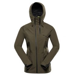 Kurtka damska trekkingowa Alpine Pro Jerda wodoodporna. Zielone kurtki przejściowe sportowe Alpine Pro, m, bez wzorów, z materiału, z kapturem, trekkingowe. Za 599.00 zł.
