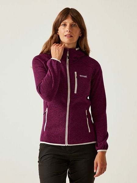 Regatta Kurtka polarowa "Newhill II" w kolorze fioletowo-kremowym rozmiar: 36. Brązowe kurtki Regatta, bez wzorów, z materiału, bez kaptura. Za 78.66 zł.