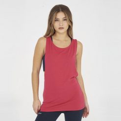 Top na siłownię damski NISHER ciemnoróżowy. Brązowe topy sportowe LEGEA, bez wzorów, z bawełny, na fitness i siłownię. Za 52.00 zł.