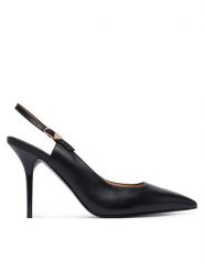 LOVE MOSCHINO Szpilki JA10149G1PIA0000 Czarny. Czarne szpilki Love Moschino, bez wzorów, ze skóry, bez obcasa, na szpilce, bez zapięcia. Za 949.99 zł.