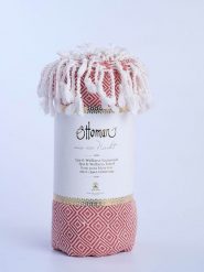 Ottoman Chusta hammam "Raute" w kolorze czerwonym - 190 x 105 cm rozmiar: onesize. Czerwone chusty Ottoman, bez wzorów, z bawełny. Za 65.99 zł.