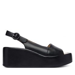 Czółenka HÖGL. Czarne czółenka Högl, bez wzorów, bez obcasa, bez zapięcia. Za 849.99 zł.