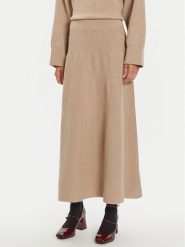 IVY OAK Spódnica trapezowa Kaia Rose IO113148 Beżowy Loose Fit. Brązowe spódnice IVY & OAK, m, bez wzorów, z wełny, trapezowe. Za 659.99 zł.