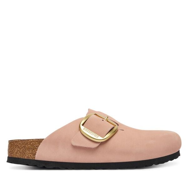 Klapki Birkenstock. Czerwone klapki Birkenstock, bez wzorów, bez obcasa, bez zapięcia. Za 719.99 zł.