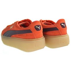 Buty damskie sportowe Puma PLATFORM TRACEBLOCK. Brązowe buty sportowe lifestyle Puma, bez wzorów, bez zapięcia, na jogę i pilates. W wyprzedaży za 169.00 zł.