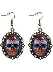 Party x People Kolczyki "La Catrina" ze wzorem rozmiar: onesize. Kolczyki Party x People, szklane. Za 19.45 zł.