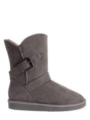 Blackfield Botki zimowe "Eden" w kolorze szarym rozmiar: 38. Szare botki Blackfield, z aplikacjami, z materiału, z okrągłym noskiem, bez obcasa, bez zapięcia. Za 143.22 zł.