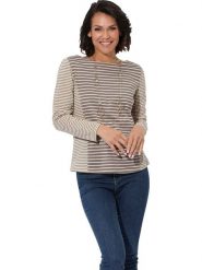 WITT WEIDEN Bluzka w kolorze beżowym rozmiar: 46. Brązowe bluzki WITT WEIDEN, bez wzorów, z bawełny, bez kołnierzyka, bez ramiączek. Za 37.03 zł.