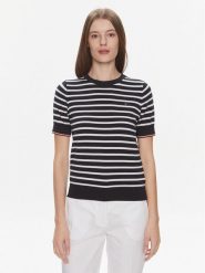 Tommy Hilfiger Sweter WW0WW38724 Czarny Regular Fit. Czarne swetry Tommy Hilfiger, s, bez wzorów, z bawełny, bez ramiączek. Za 299.99 zł.