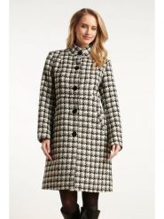 Smashed Lemon Płaszcz przejściowy w kolorze biało-czarnym rozmiar: XS. Białe płaszcze Smashed Lemon, xs, bez wzorów, bez kaptura. Za 252.99 zł.