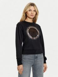 Guess Bluza W5RQ05 K7EX1 Czarny Regular Fit. Czarne bluzy Guess, m, z aplikacjami, z bawełny, bez kaptura. Za 199.99 zł.