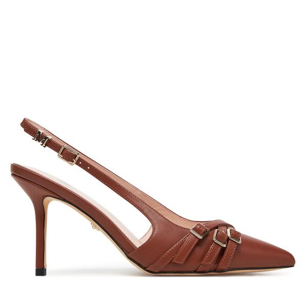 Szpilki Marciano Guess. Brązowe sandały Marciano Guess, z aplikacjami, bez obcasa, na szpilce, bez zapięcia. Za 869.99 zł.