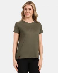 Damska koszulka techniczna Kilpi LISMAIN-W. Zielone t-shirty sportowe Kilpi, bez wzorów, bez ramiączek, trekkingowe. Za 153.53 zł.