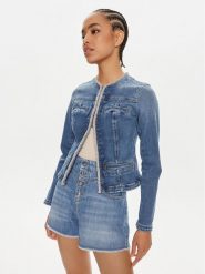 Liu Jo Kurtka jeansowa UA4196 D4448 Niebieski Regular Fit. Niebieskie kurtki Liu Jo, bez wzorów, z bawełny, bez kaptura. Za 899.99 zł.