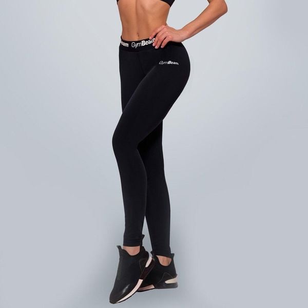 Legginsy GymBeam Limitless. Czarne legginsy GYMBEAM, bez wzorów, sportowe. Za 79.99 zł.
