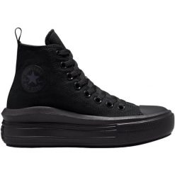 Trampki damskie Converse Chuck Taylor All Star Move Platform. Czarne trampki Converse, bez wzorów, z materiału, retro, bez zapięcia. Za 276.50 zł.