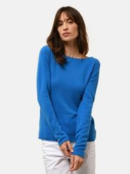 Just Cashmere Kaszmirowy sweter "Grace" w kolorze niebieskim rozmiar: XXL. Niebieskie swetry Just Cashmere, xxl, bez wzorów, z kaszmiru, bez ramiączek. Za 267.83 zł.