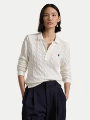 Polo Ralph Lauren Sweter 211959100 Biały Regular Fit. Białe swetry Polo Ralph Lauren, xs, bez wzorów, z bawełny, bez ramiączek. Za 759.99 zł.