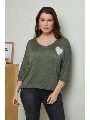 Curvy Lady Sweter w kolorze khaki rozmiar: 44/46. Brązowe swetry Curvy Lady, bez wzorów, z wiskozy, klasyczne, bez ramiączek. Za 123.82 zł.