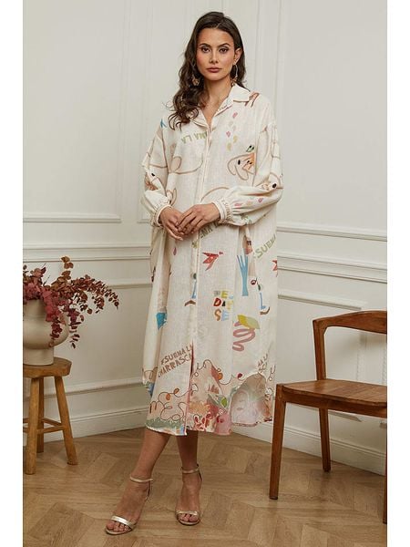 Plume Sukienka "Buvio" w kolorze kremowym rozmiar: M. Brązowe sukienki Plume, m, bez wzorów, bez kołnierzyka, bez ramiączek, maxi. Za 254.74 zł.