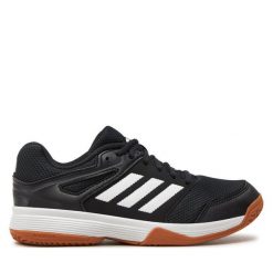 Buty halowe adidas. Czarne buty sportowe lifestyle adidas, bez wzorów, bez zapięcia. Za 179.99 zł.