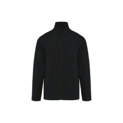 Ekologiczna 3-warstwowa kurtka Kariban Softshell. Czarne kurtki KARIBAN, m, bez wzorów, z materiału, bez kaptura. Za 217.00 zł.