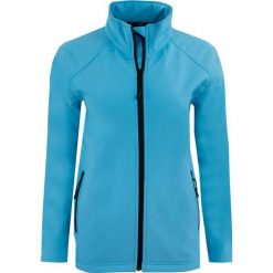 Stylowa turkusowa kurtka softshell dla kobiet XL - Wiatroszczelna. Niebieskie kurtki przejściowe sportowe ZUMBA WEAR, xl, bez wzorów, z softshellu, bez kaptura, trekkingowe. Za 219.99 zł.