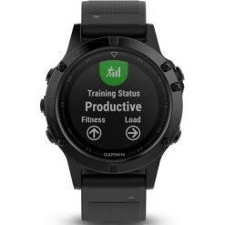 Garmin Zegarek sportowy Fenix 5 Sapphire czarny (010-01688-11). Czarne zegarki sportowe Garmin. Za 2,399.00 zł.