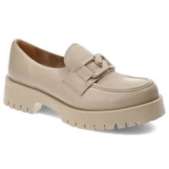 Beżowe Półbuty Lemar Damskie Eleganckie Obuwie. Brązowe półbuty wsuwane Lemar, bez wzorów, ze skóry, eleganckie, bez obcasa. Za 289.00 zł.