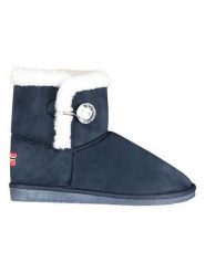 Geographical Norway Botki zimowe "Ogossip" w kolorze czarnym rozmiar: 38. Niebieskie botki Geographical Norway, bez wzorów, z futra, bez obcasa, bez zapięcia. Za 130.19 zł.