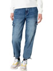 Timezone Bojówki dżinsowe "Marla" - Regular fit - w kolorze niebieskim rozmiar: W32. Niebieskie jeansy Timezone, bez wzorów. Za 122.96 zł.