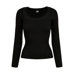 Damski Sweter Z Długim Rękawem Z Szerokim Dekoltem. Brązowe swetry Urban Classics, l, bez wzorów, bez ramiączek. Za 139.99 zł.