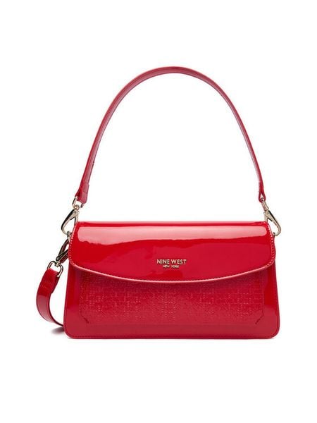 Nine West Torebka CEO-MISSISIPI-GLAR0 Czerwony. Czerwone torebki klasyczne Nine West, bez wzorów, z materiału, bez dodatków. Za 229.99 zł.