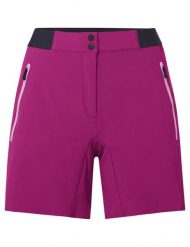 Spodenki damskie Scopi LW Shorts II. Czerwone szorty sportowe Vaude, bez wzorów, z materiału, do biegania. Za 339.00 zł.