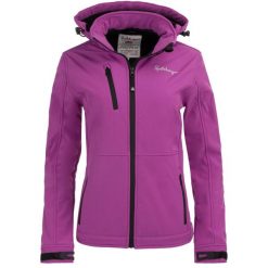 Damska kurtka softshell Spitsbergen 3-warstwowa — Fuksja. Czerwone kurtki przejściowe sportowe GLOMEX, bez wzorów, z softshellu, bez kaptura, trekkingowe. Za 314.99 zł.