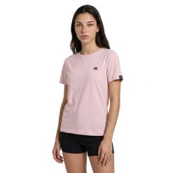 Koszulka turystyczna damska z krótkim rękawem Norway. Czerwone t-shirty sportowe Aulp, uniwersalny, bez wzorów, z bawełny, bez ramiączek. Za 125.15 zł.