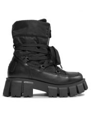 Marc O'Polo Botki 309 17366001 311 Czarny. Czarne botki Marc O'Polo, bez wzorów, z materiału, bez obcasa, na płaskiej podeszwie, bez zapięcia. Za 529.99 zł.