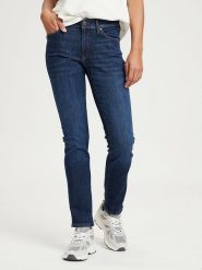 Cross Jeans Dżinsy - Slim fit - w kolorze granatowym rozmiar: W34/L28. Niebieskie jeansy Cross Jeans, l, z aplikacjami, z jeansu, klasyczne, z podwyższonym stanem. Za 83.81 zł.