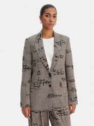 Desigual Marynarka 26SWEW03 Brązowy Regular Fit. Brązowe marynarki i żakiety Desigual, xs, bez wzorów, z wiskozy, bez ramiączek. Za 539.99 zł.