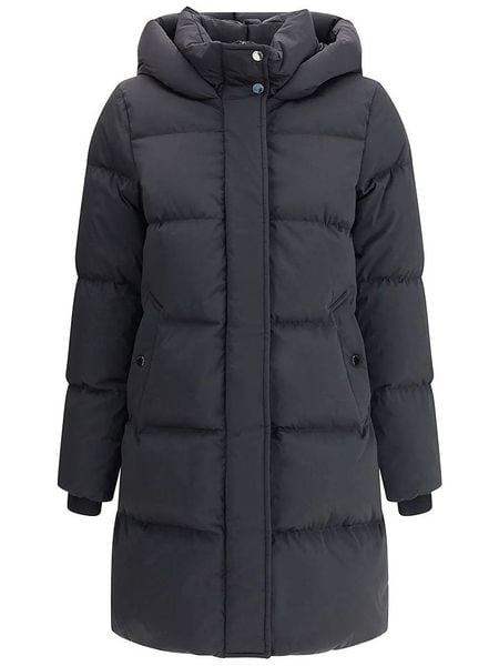 Woolrich Parka puchowa "Kelly" w kolorze czarnym rozmiar: M. Czarne płaszcze Woolrich, m, bez wzorów, z puchu, bez kaptura. Za 2,892.42 zł.