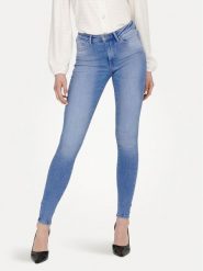 ONLY Jeansy Power 15250273 Niebieski Skinny Fit. Niebieskie jeansy ONLY, s, bez wzorów, z bawełny. Za 199.99 zł.