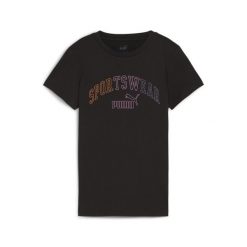 Damska koszulka ESS+ LOGO LAB PUMA Black. Czarne t-shirty sportowe Puma, s, bez wzorów, z gumy, bez ramiączek, na jogę i pilates. Za 156.00 zł.