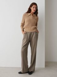 OPUS Sweter "Proyer" w kolorze jasnobrązowym rozmiar: 42. Brązowe swetry Opus, bez wzorów, z wełny, bez ramiączek. Za 143.99 zł.