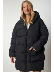 Happiness Istanbul Płaszcz pikowany w kolorze czarnym rozmiar: 40. Czarne płaszcze Happiness Istanbul, bez wzorów, bez kaptura. Za 152.26 zł.